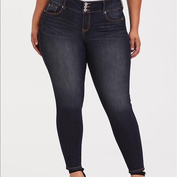 Torrid Premium Stretch Jegging Dark Wash sz 16R - Picture 2 of 5